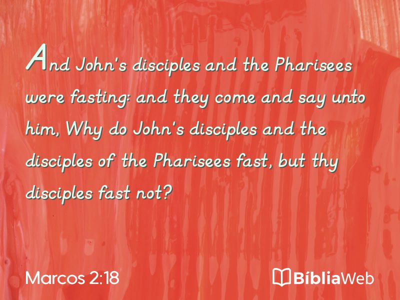 Marcos 2:18 em imagem para compartilhar
