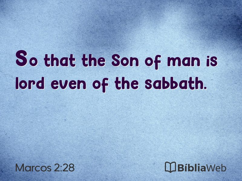 Marcos 2:28 em imagem para compartilhar