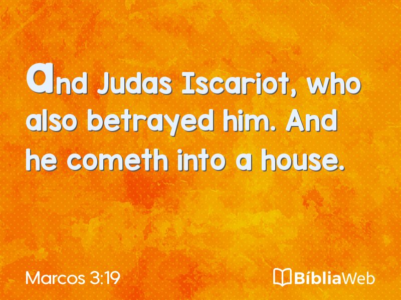 Marcos 3:19 em imagem para compartilhar