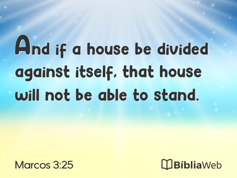 Marcos 3:25 em imagem para compartilhar