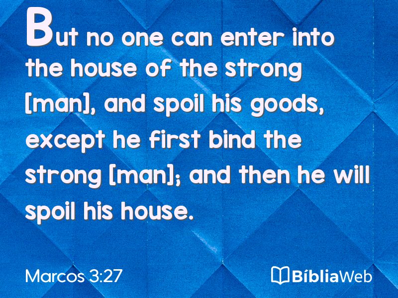 Marcos 3:27 em imagem para compartilhar