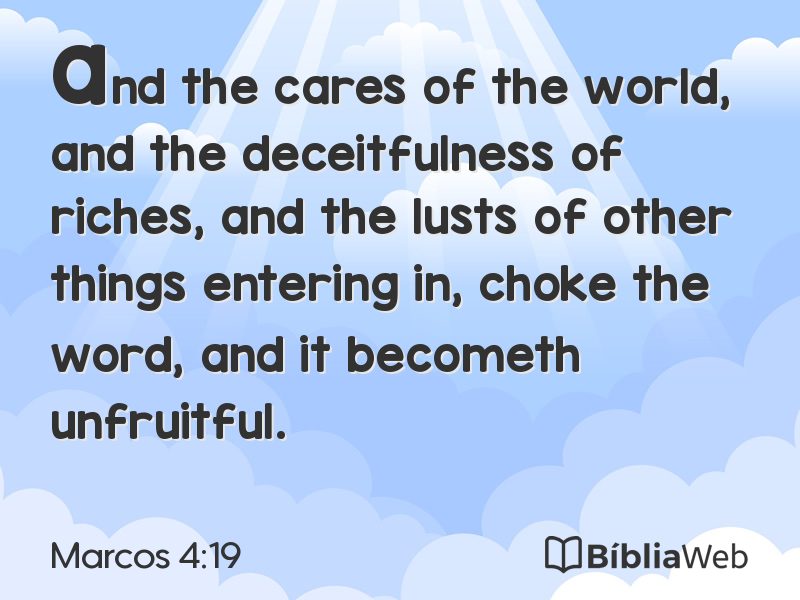 Marcos 4:19 em imagem para compartilhar