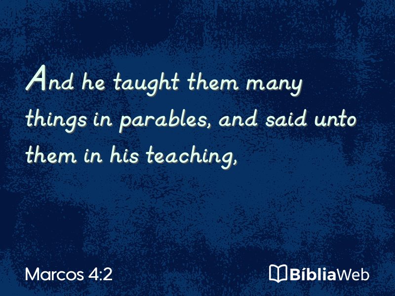 Marcos 4:2 em imagem para compartilhar