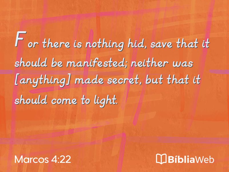 Marcos 4:22 em imagem para compartilhar