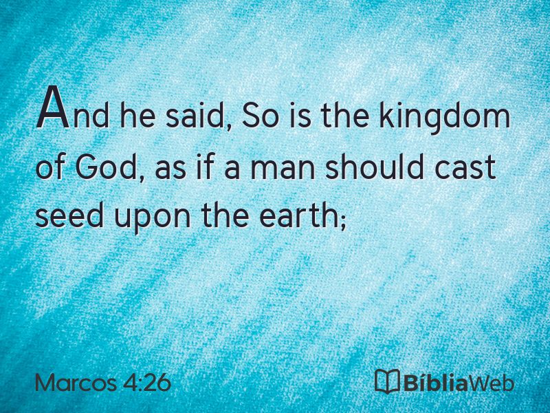 Marcos 4:26 em imagem para compartilhar