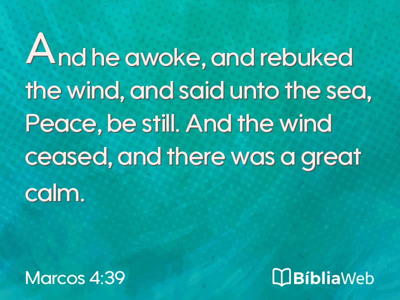 Marcos 4:39 em imagem para compartilhar
