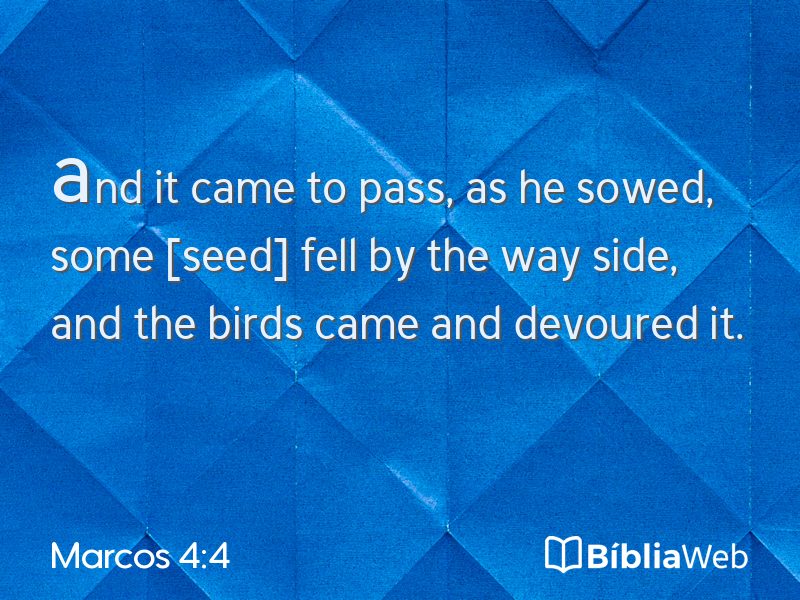 Marcos 4:4 em imagem para compartilhar