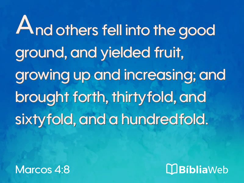 Marcos 4:8 em imagem para compartilhar