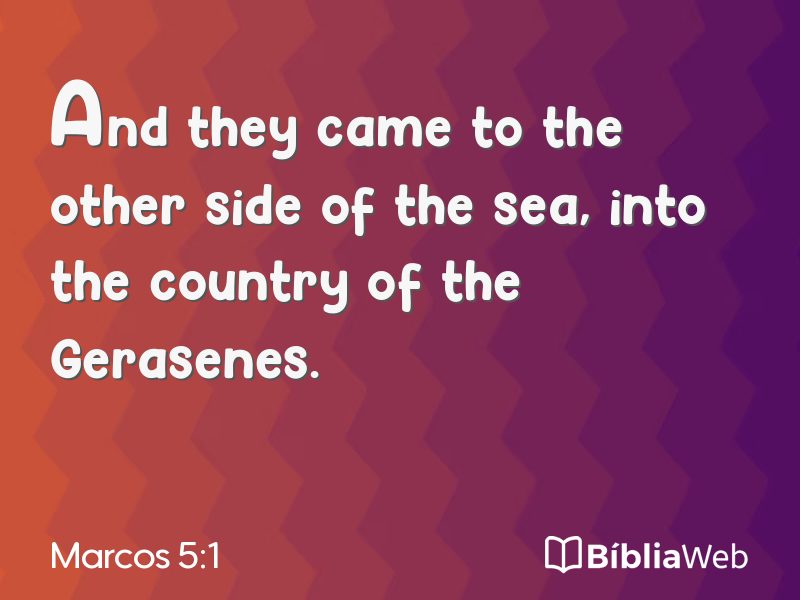 Marcos 5:1 em imagem para compartilhar