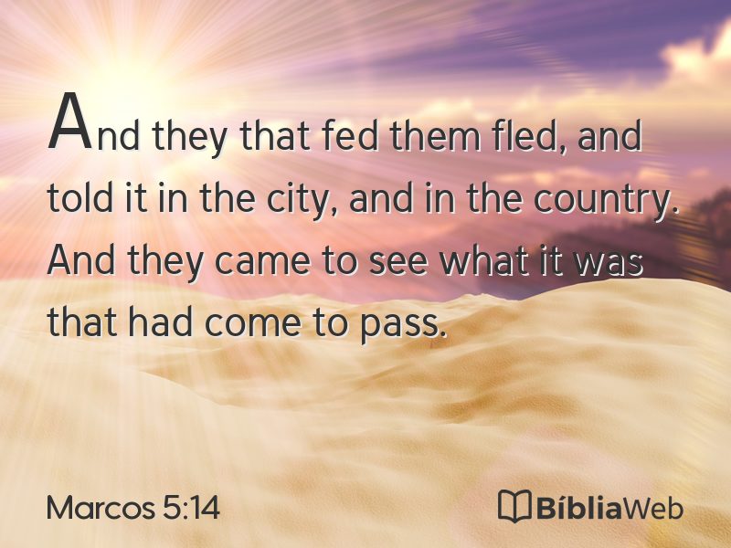 Marcos 5:14 em imagem para compartilhar