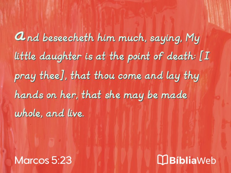 Marcos 5:23 em imagem para compartilhar