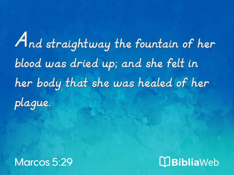 Marcos 5:29 em imagem para compartilhar