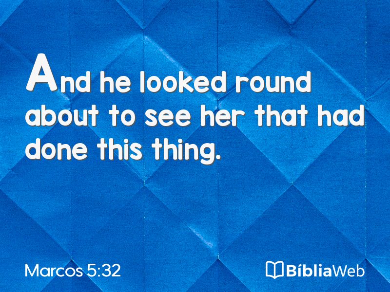Marcos 5:32 em imagem para compartilhar