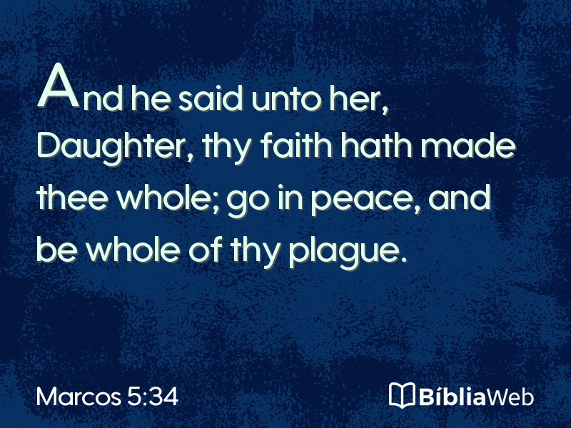 Marcos 5:34 em imagem para compartilhar