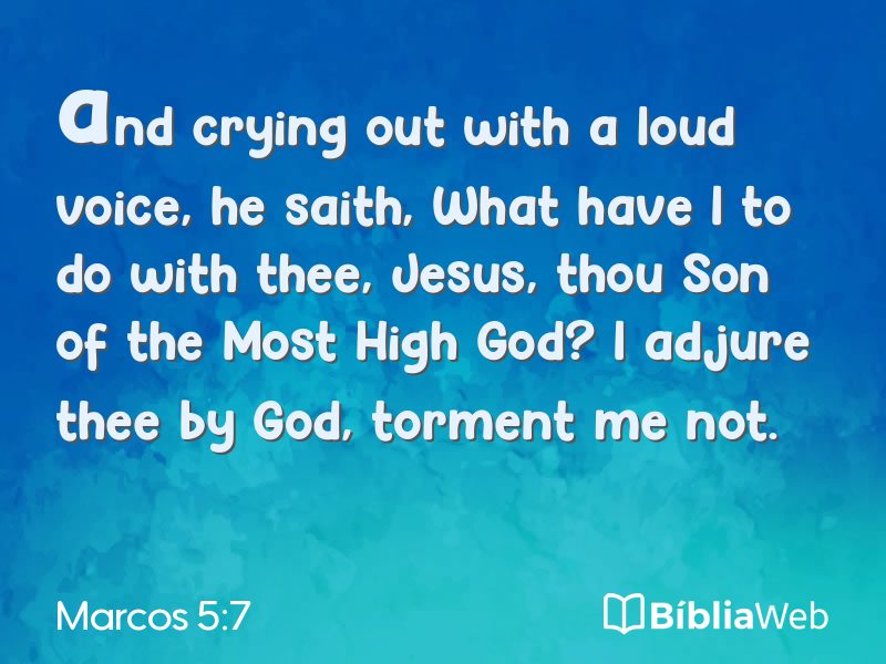 Marcos 5:7 em imagem para compartilhar