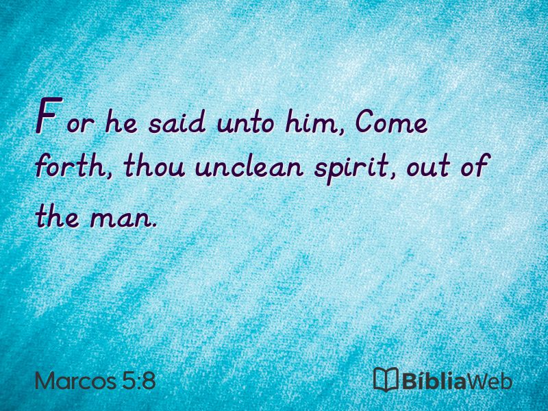 Marcos 5:8 em imagem para compartilhar