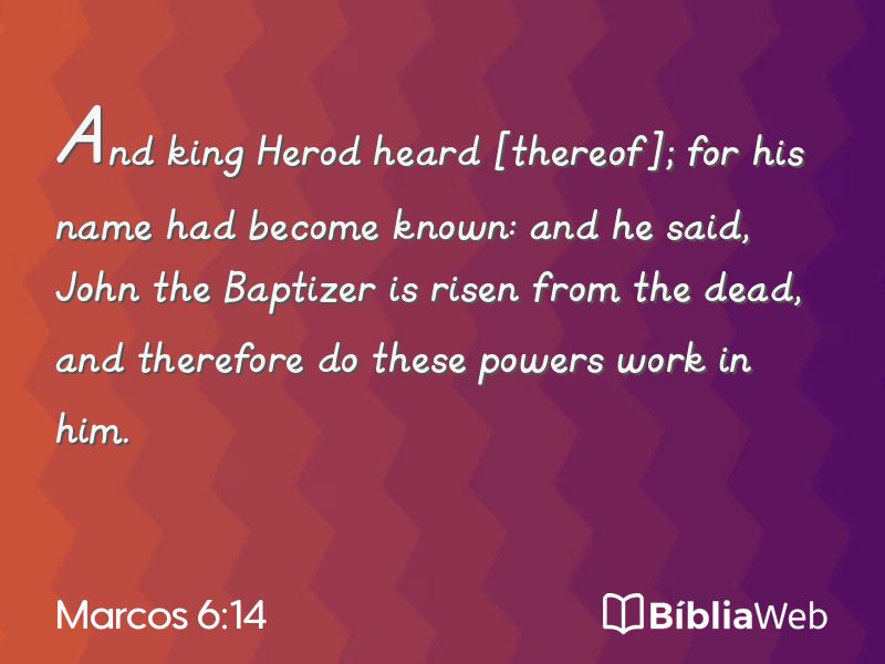 Marcos 6:14 em imagem para compartilhar
