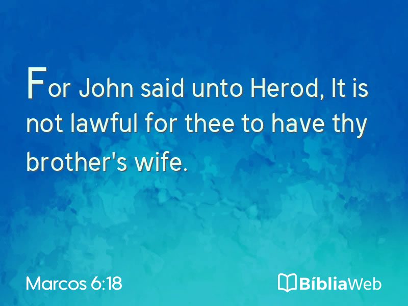 Marcos 6:18 em imagem para compartilhar