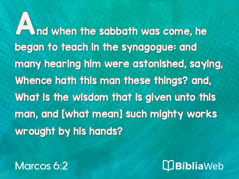 Marcos 6:2 em imagem para compartilhar