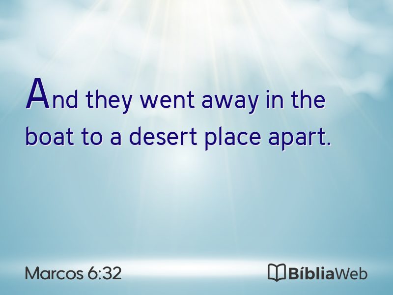 Marcos 6:32 em imagem para compartilhar