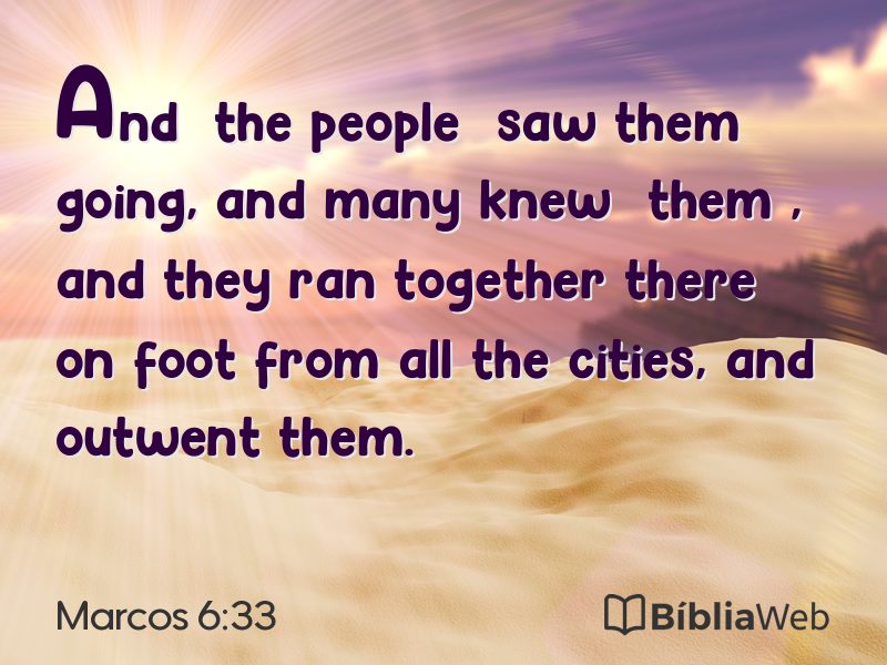 Marcos 6:33 em imagem para compartilhar