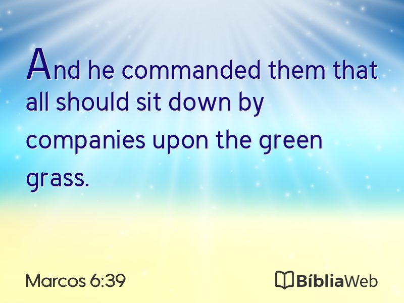 Marcos 6:39 em imagem para compartilhar