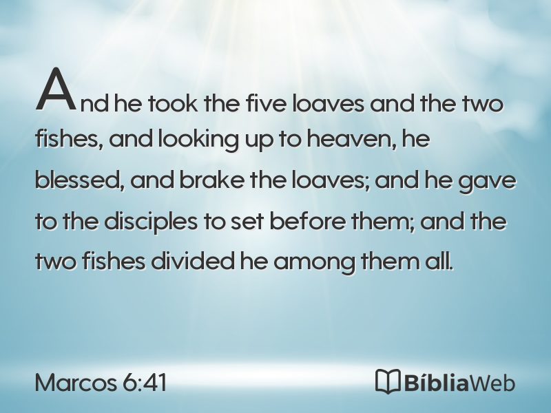 Marcos 6:41 em imagem para compartilhar