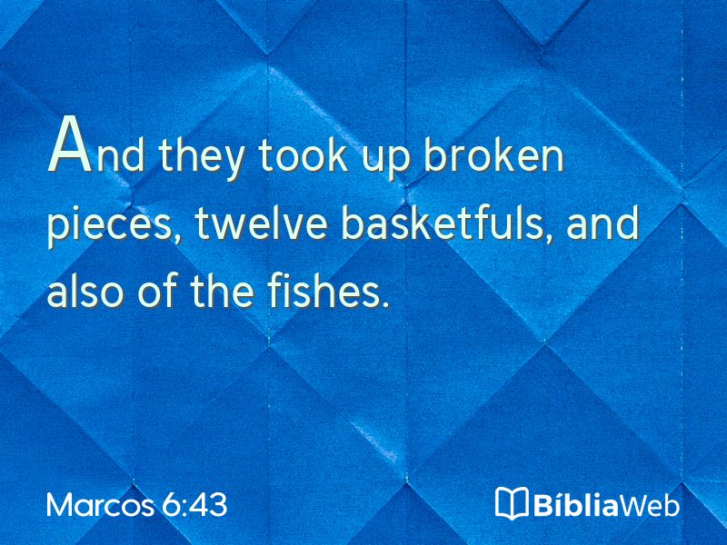 Marcos 6:43 em imagem para compartilhar