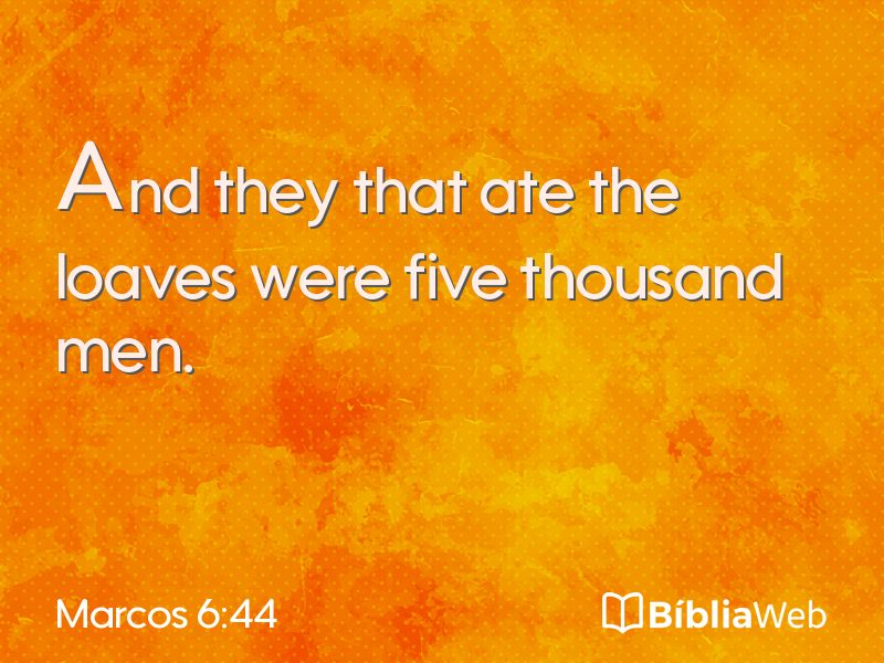 Marcos 6:44 em imagem para compartilhar
