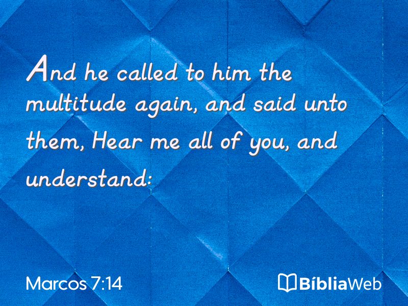 Marcos 7:14 em imagem para compartilhar