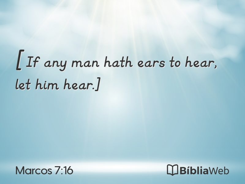 Marcos 7:16 em imagem para compartilhar