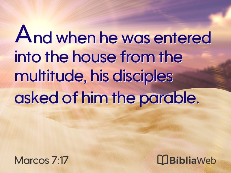 Marcos 7:17 em imagem para compartilhar