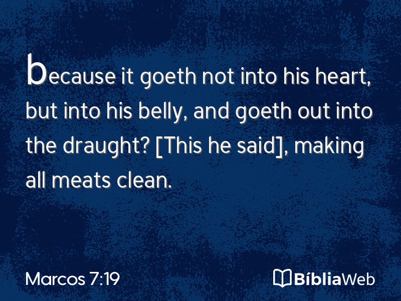 Marcos 7:19 em imagem para compartilhar