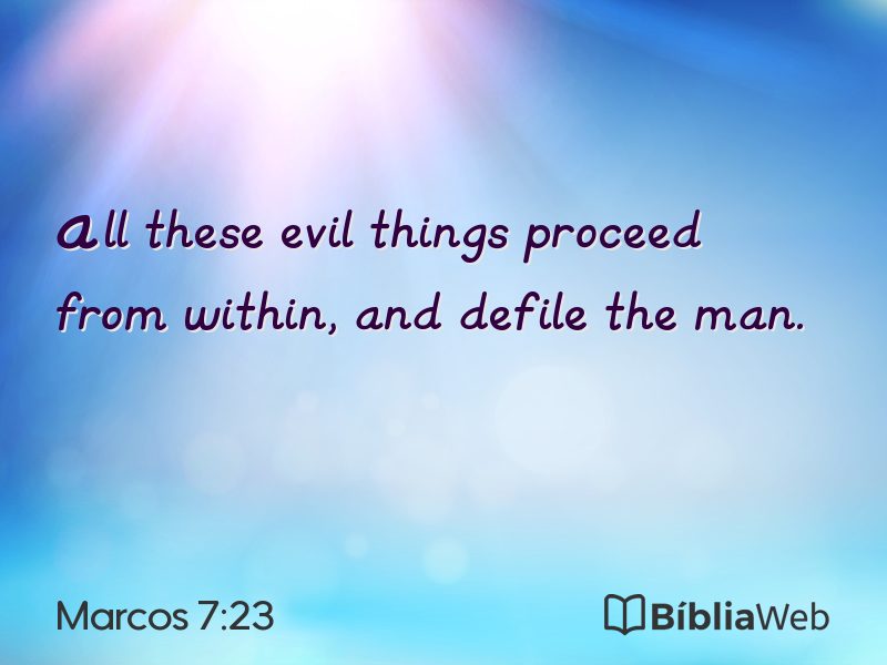 Marcos 7:23 em imagem para compartilhar