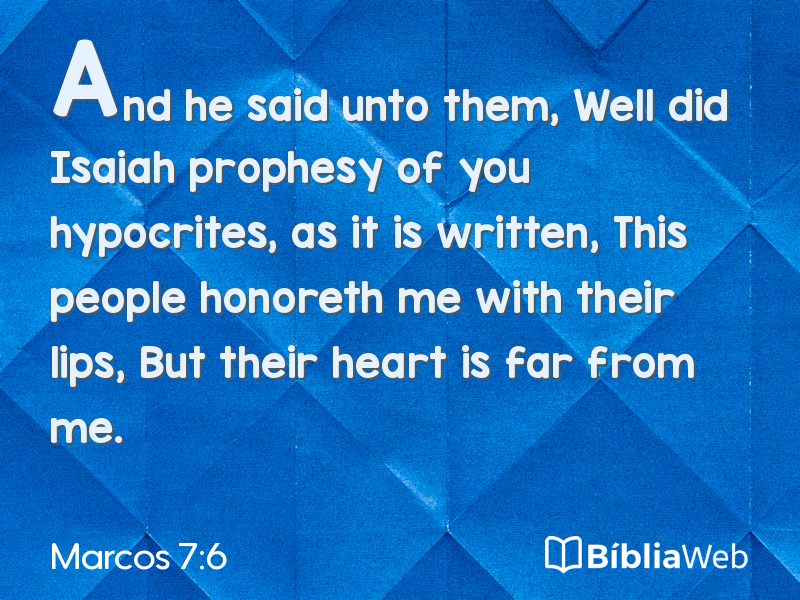 Marcos 7:6 em imagem para compartilhar