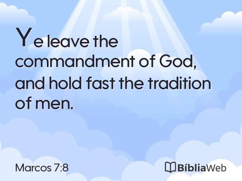 Marcos 7:8 em imagem para compartilhar