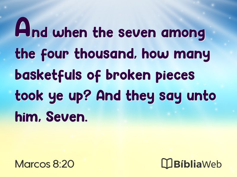 Marcos 8:20 em imagem para compartilhar