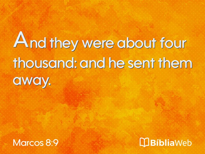 Marcos 8:9 em imagem para compartilhar