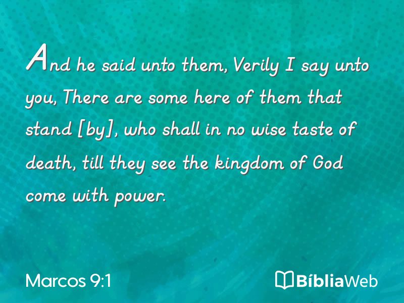 Marcos 9:1 em imagem para compartilhar