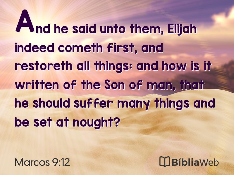 Marcos 9:12 em imagem para compartilhar