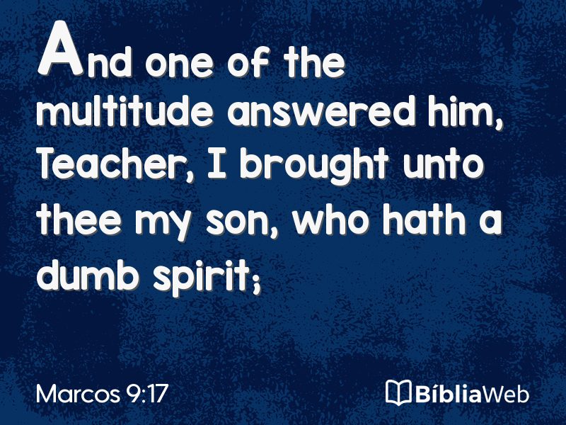 Marcos 9:17 em imagem para compartilhar