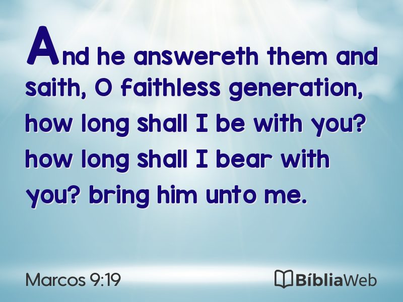 Marcos 9:19 em imagem para compartilhar