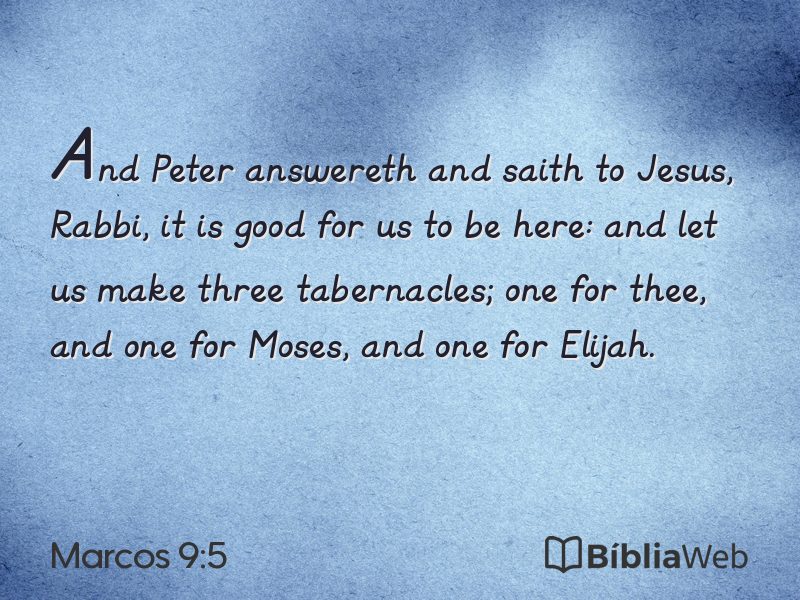 Marcos 9:5 em imagem para compartilhar
