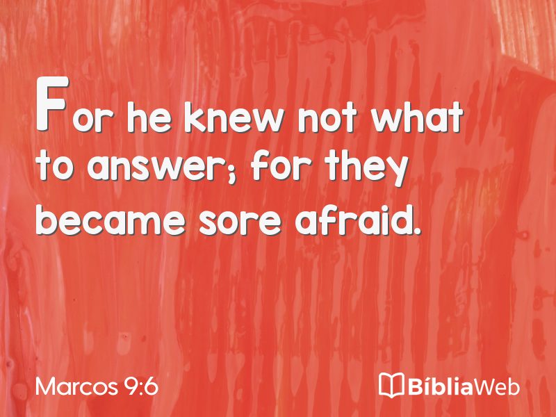 Marcos 9:6 em imagem para compartilhar