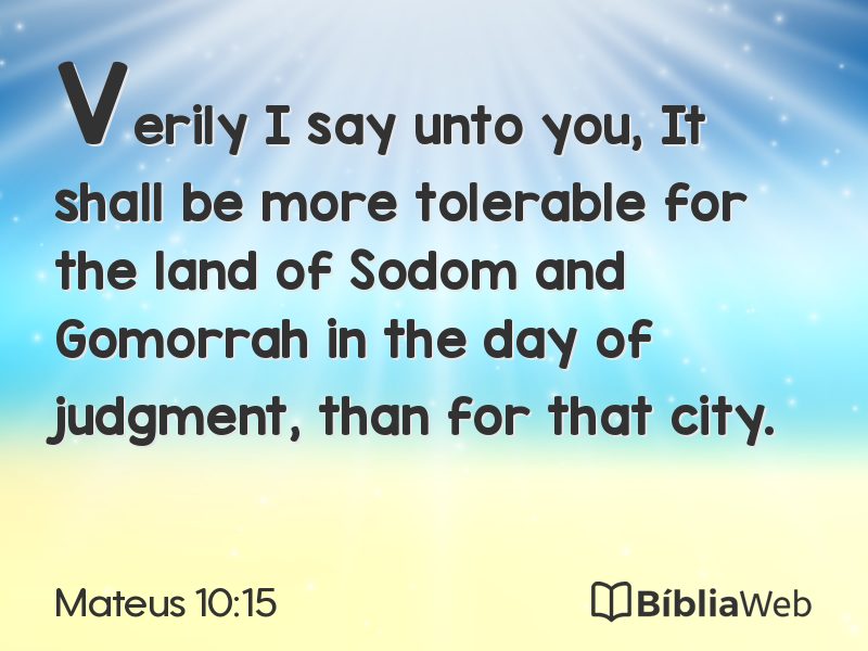Mateus 10:15 em imagem para compartilhar