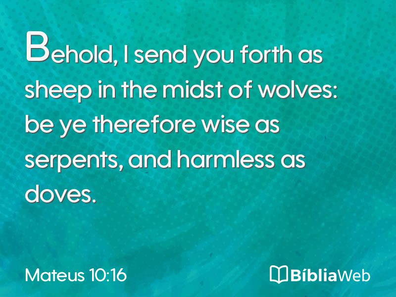 Mateus 10:16 em imagem para compartilhar