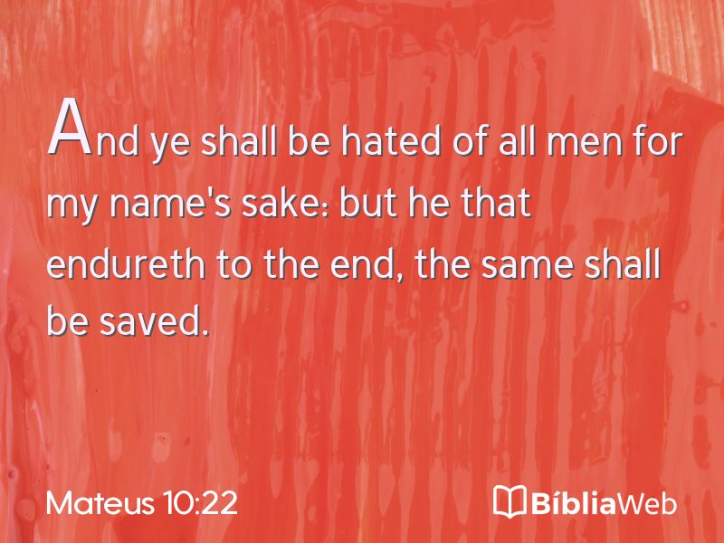 Mateus 10:22 em imagem para compartilhar