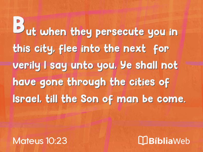 Mateus 10:23 em imagem para compartilhar