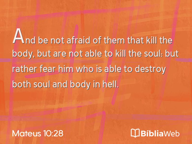 Mateus 10:28 em imagem para compartilhar
