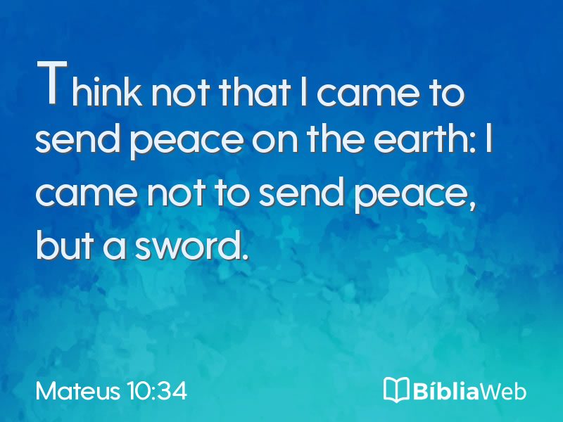 Mateus 10:34 em imagem para compartilhar